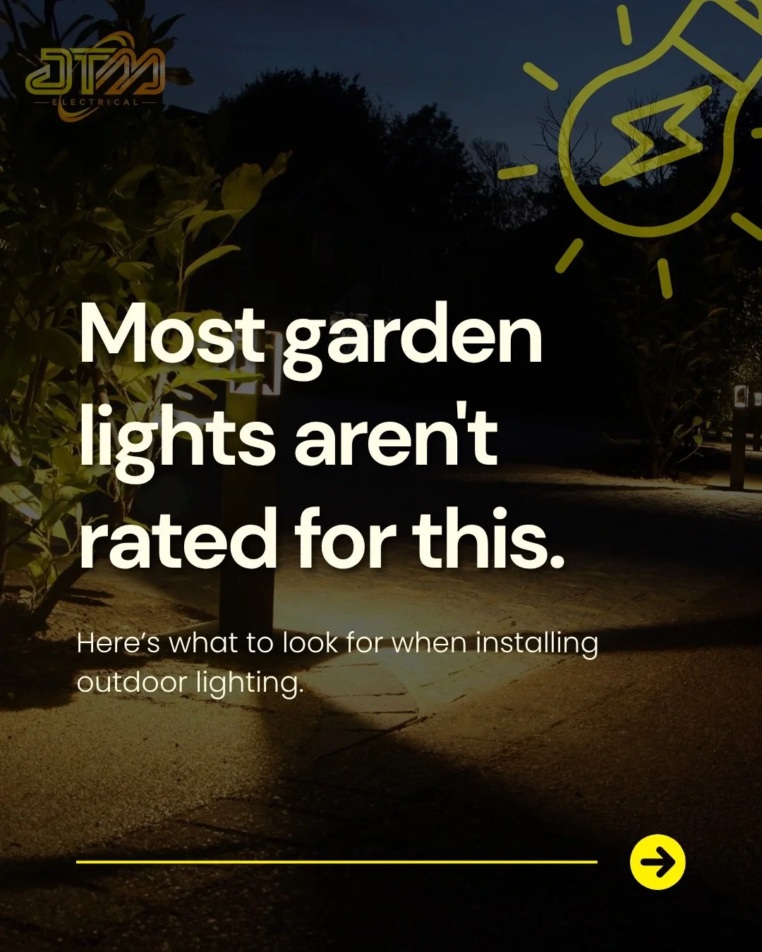 A finished driveway and step lighting job but the bit that actually matters is what&rsquo;s underneath it.

Every fitting on this job is rated IP65 for outdoor use, because &ldquo;outdoor light&rdquo; doesn&rsquo;t automatically mean it&rsquo;s safe 