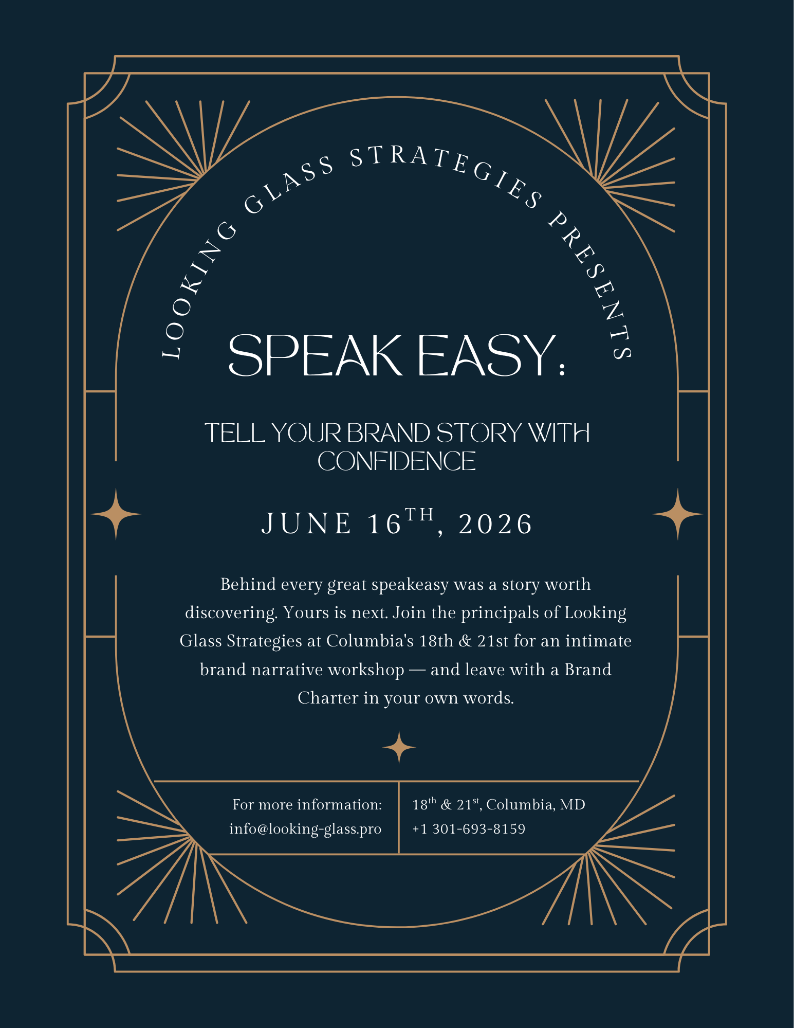 Speak Easy Workshop (Founder's Cohort)