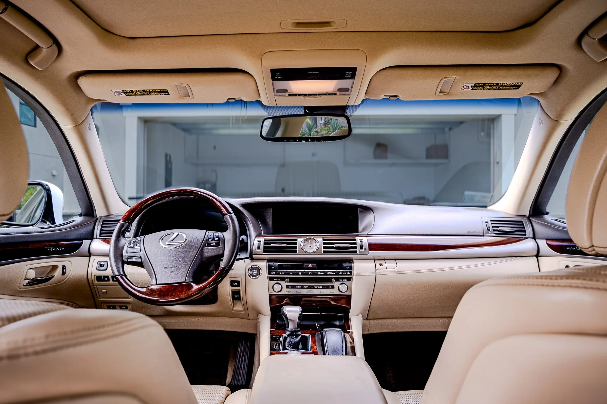 Interior of a clean Lexus.