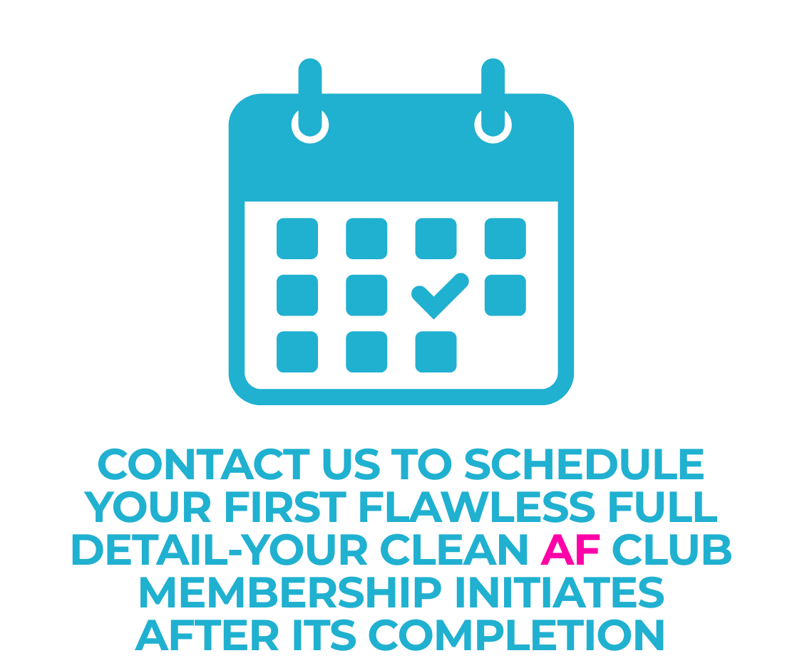 Calendar icon with a check mark and text promoting scheduling a clean club membership.