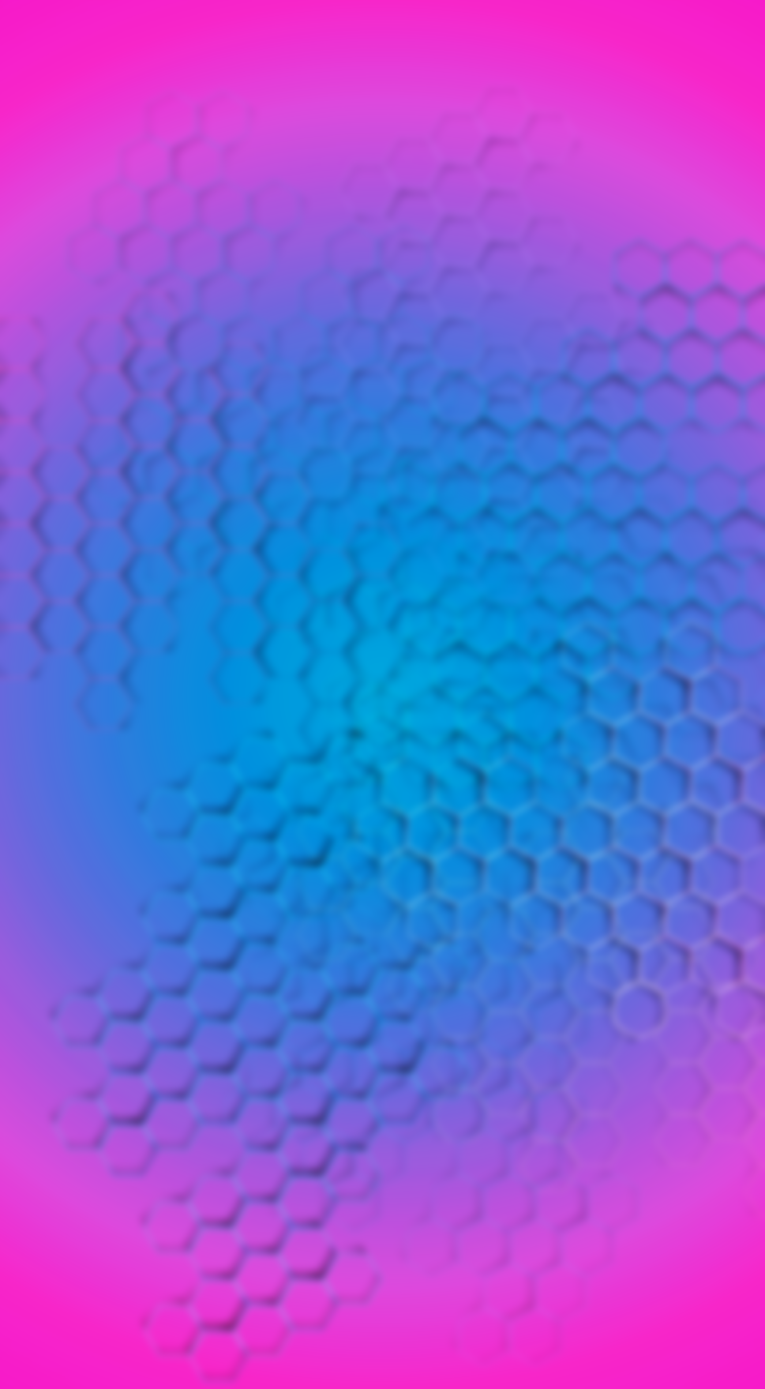 Colorful digital background with a purple and pink gradient and a pattern of hexagonal shapes.
