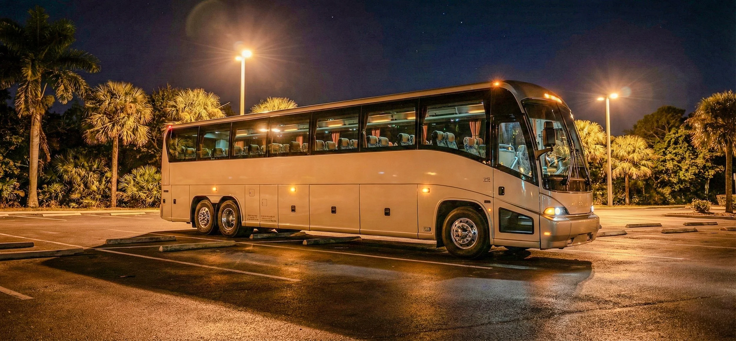 bus with high gloss paint after exterior detail