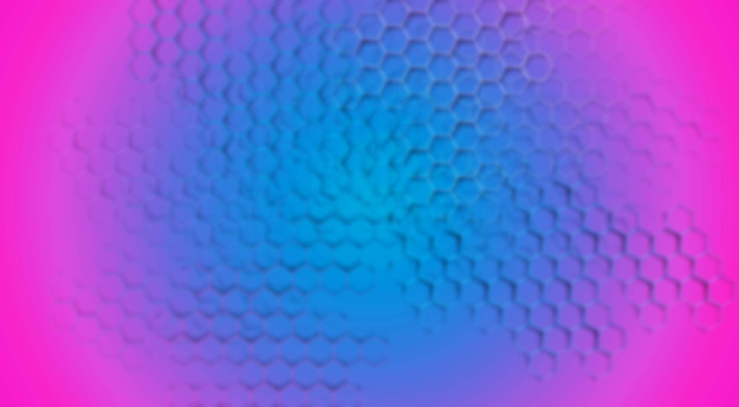 Abstract digital image with hexagonal pattern and gradient background in pink and blue hues.