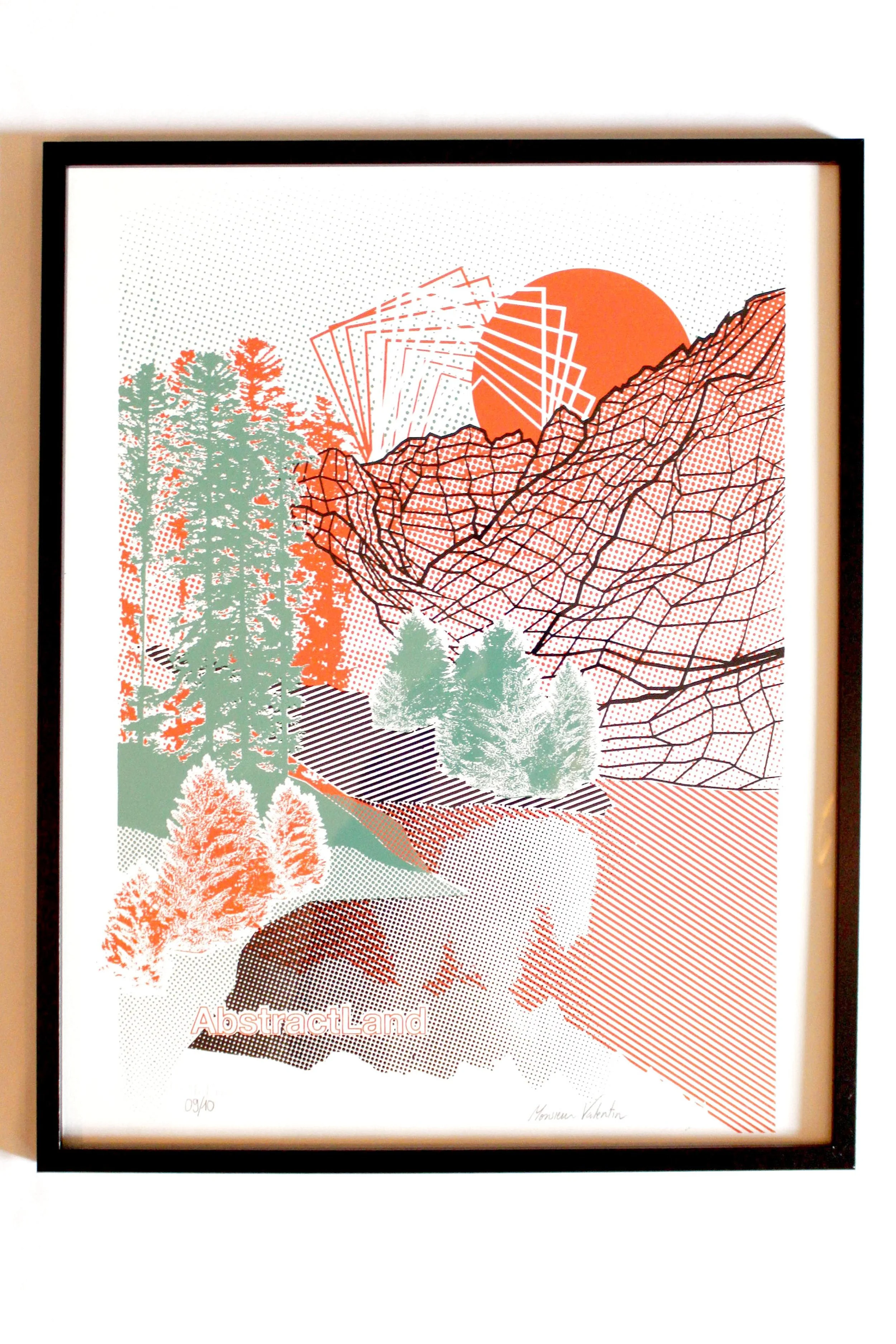 Estampe AbstractLand "MOUNTAIN" 50x40cm