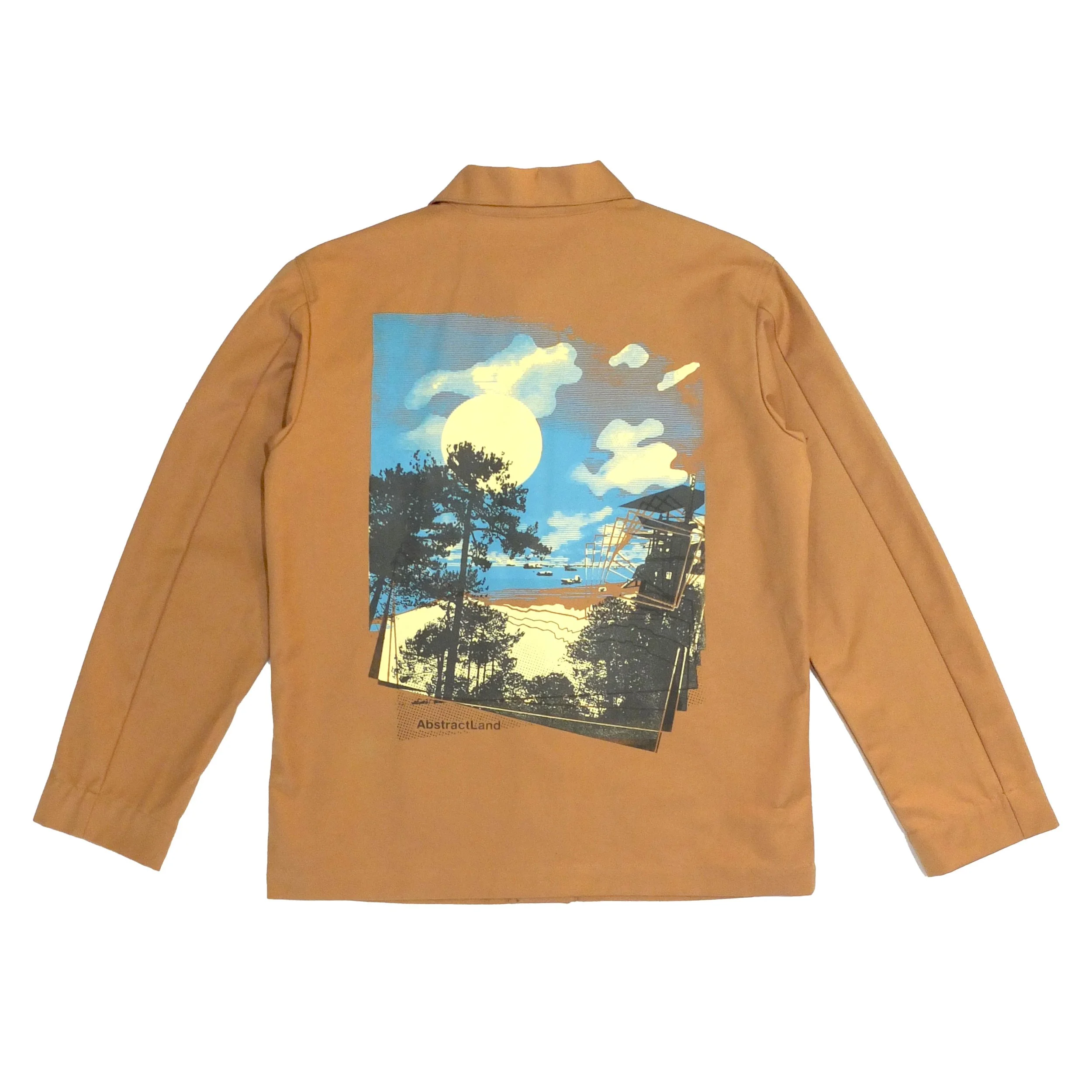 VESTE ATELIER en CANVAS EPAIS CAMEL TABLEAU "PLAYA"