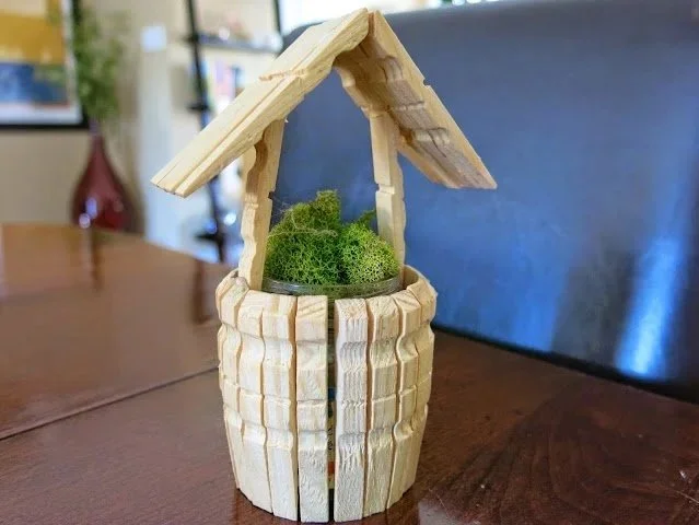 Clothespin Wishing Well