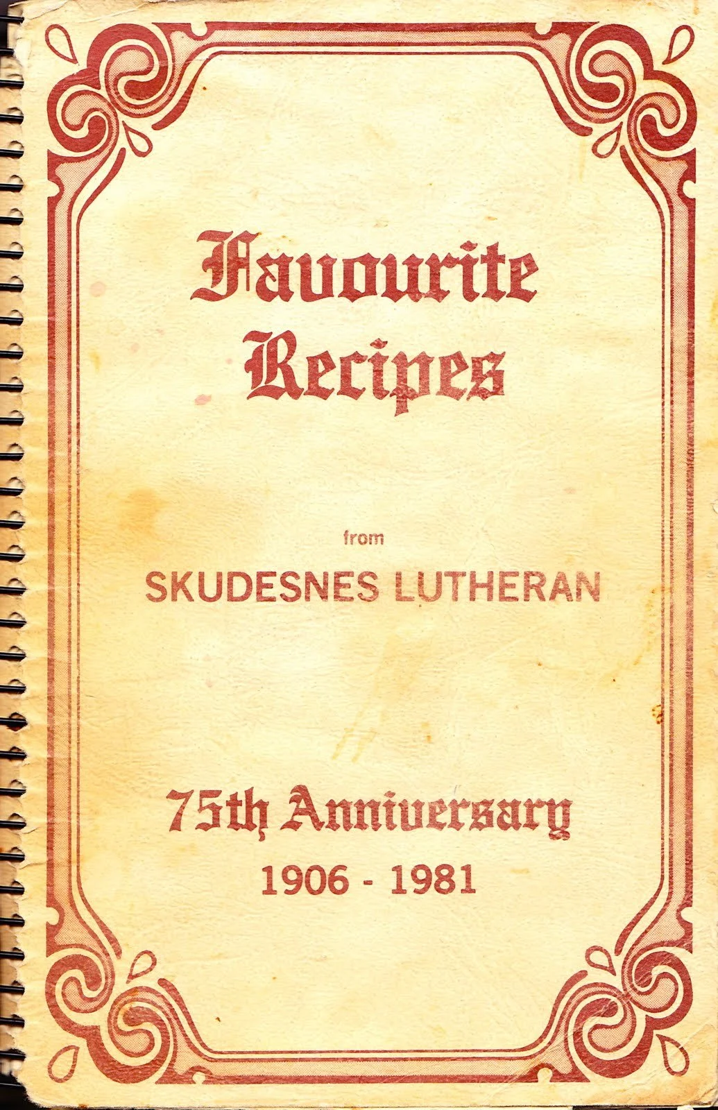 Cover of Favourite Recipes from Skudesnes Lutheran cookbok