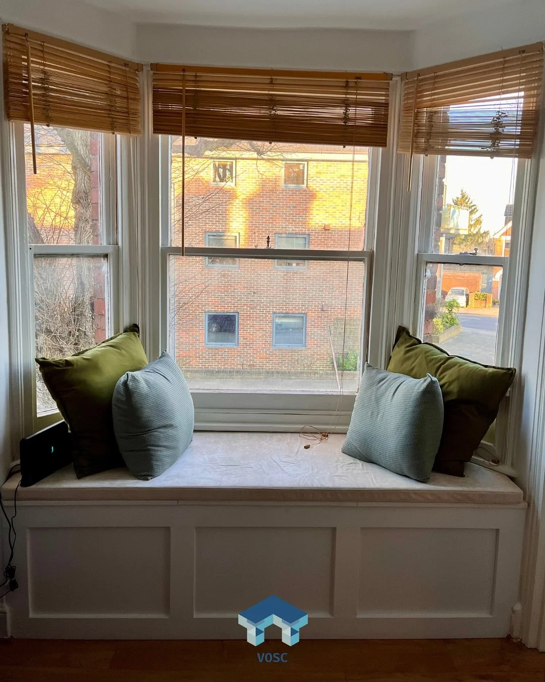 Swipe to see the transformation! From an empty space to a beautifully crafted window bench, this project was designed not just for aesthetics but also for functionality. With hidden storage beneath, it&rsquo;s the perfect blend of smart design and ex