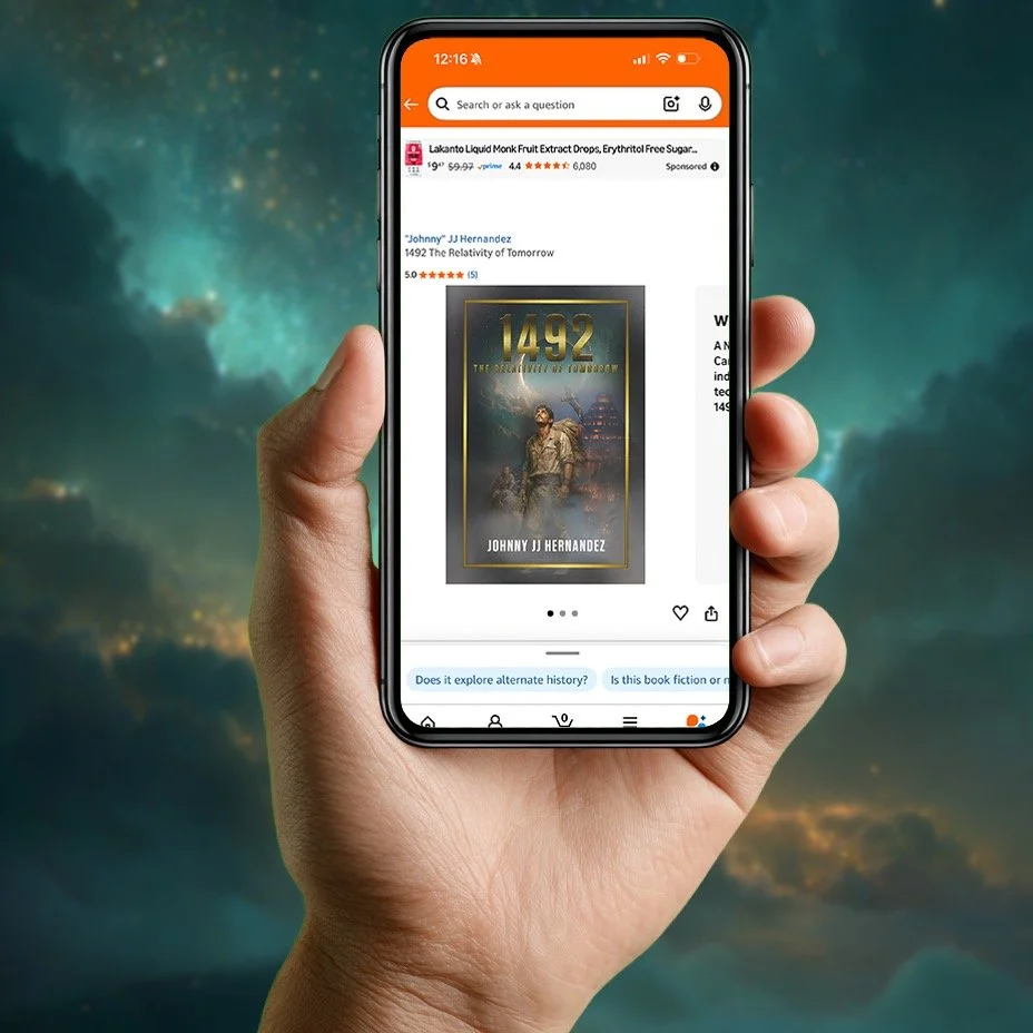 Take your book and adventure wherever you are. Available on Kindle. visit 1492thebook.com. Questions are always welcome!