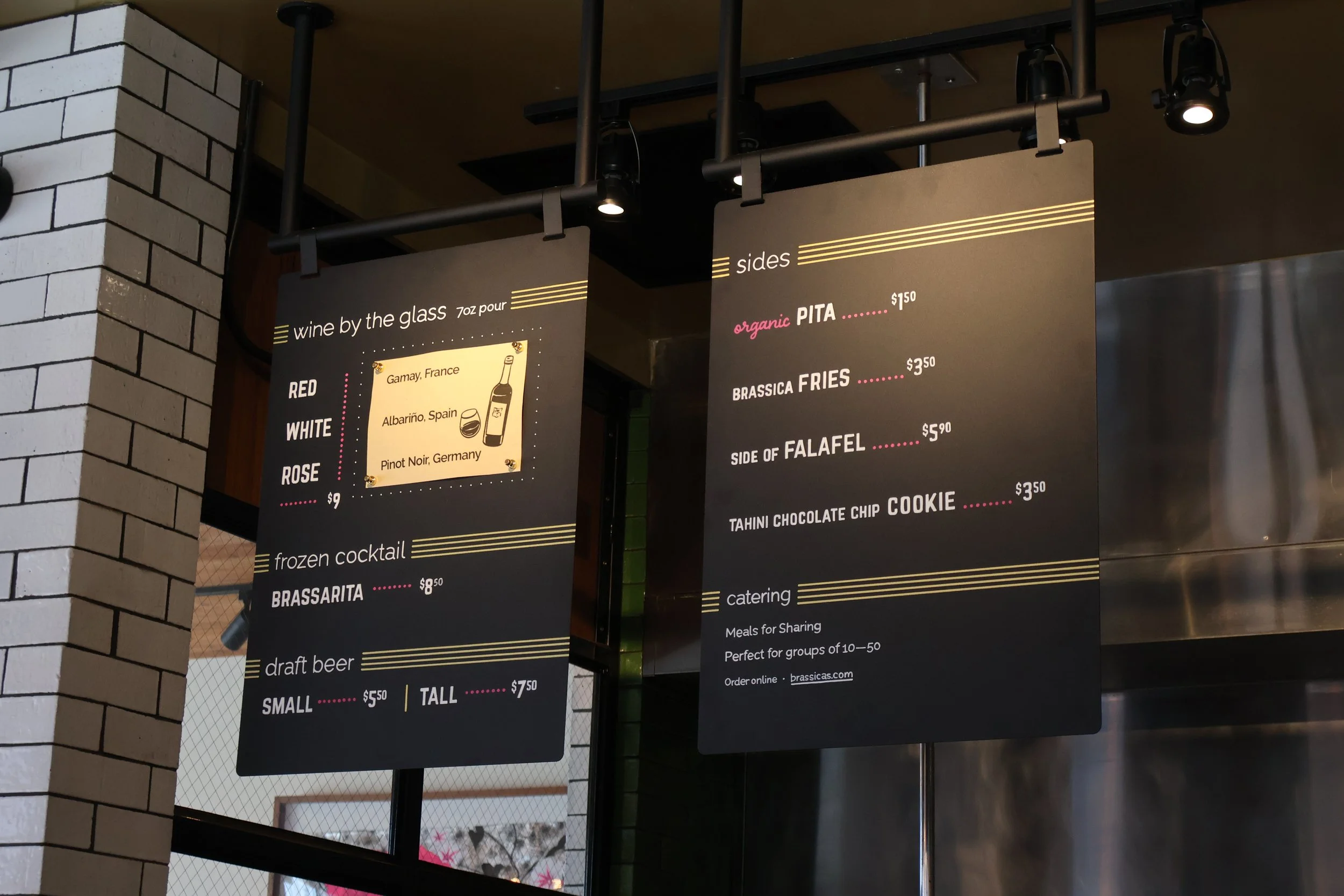 Design layout + Hand painted signage for all Brassica locations (OH, TX)
