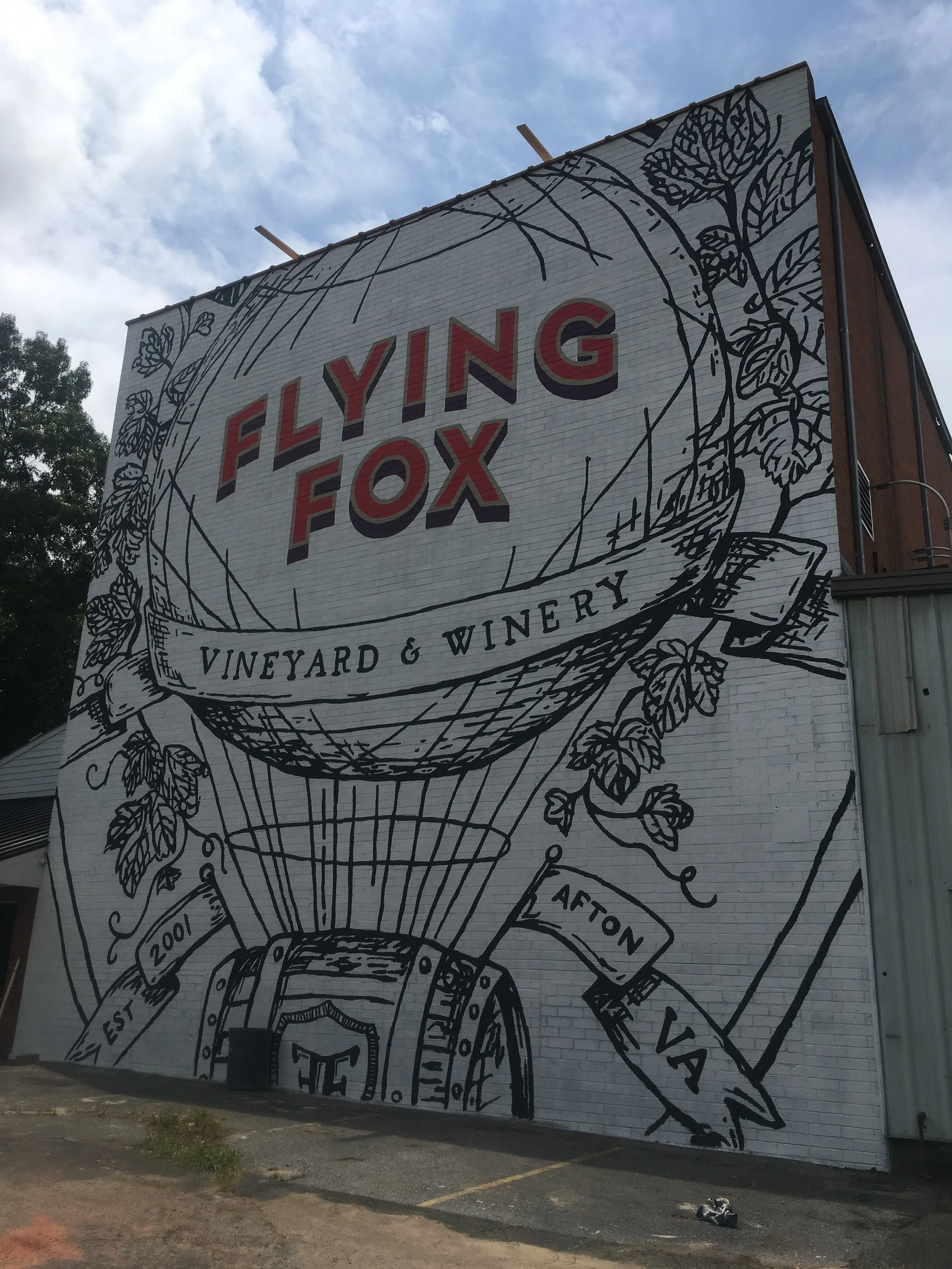 45' Hand Painted logo for Flying Fox (alongside Pierce Davis Design)