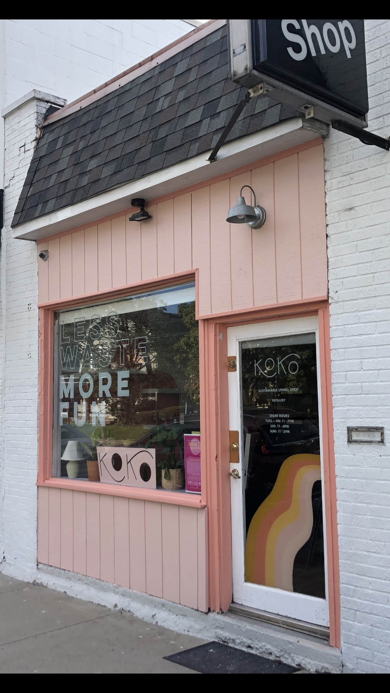 Hand Painted - in reverse on interior of door and window