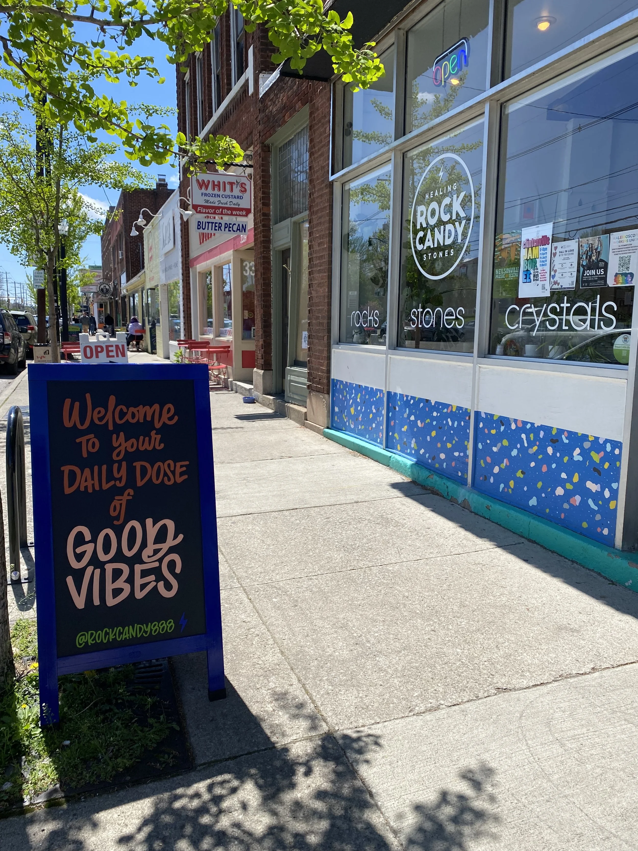 Hand Lettered A-frame sign
