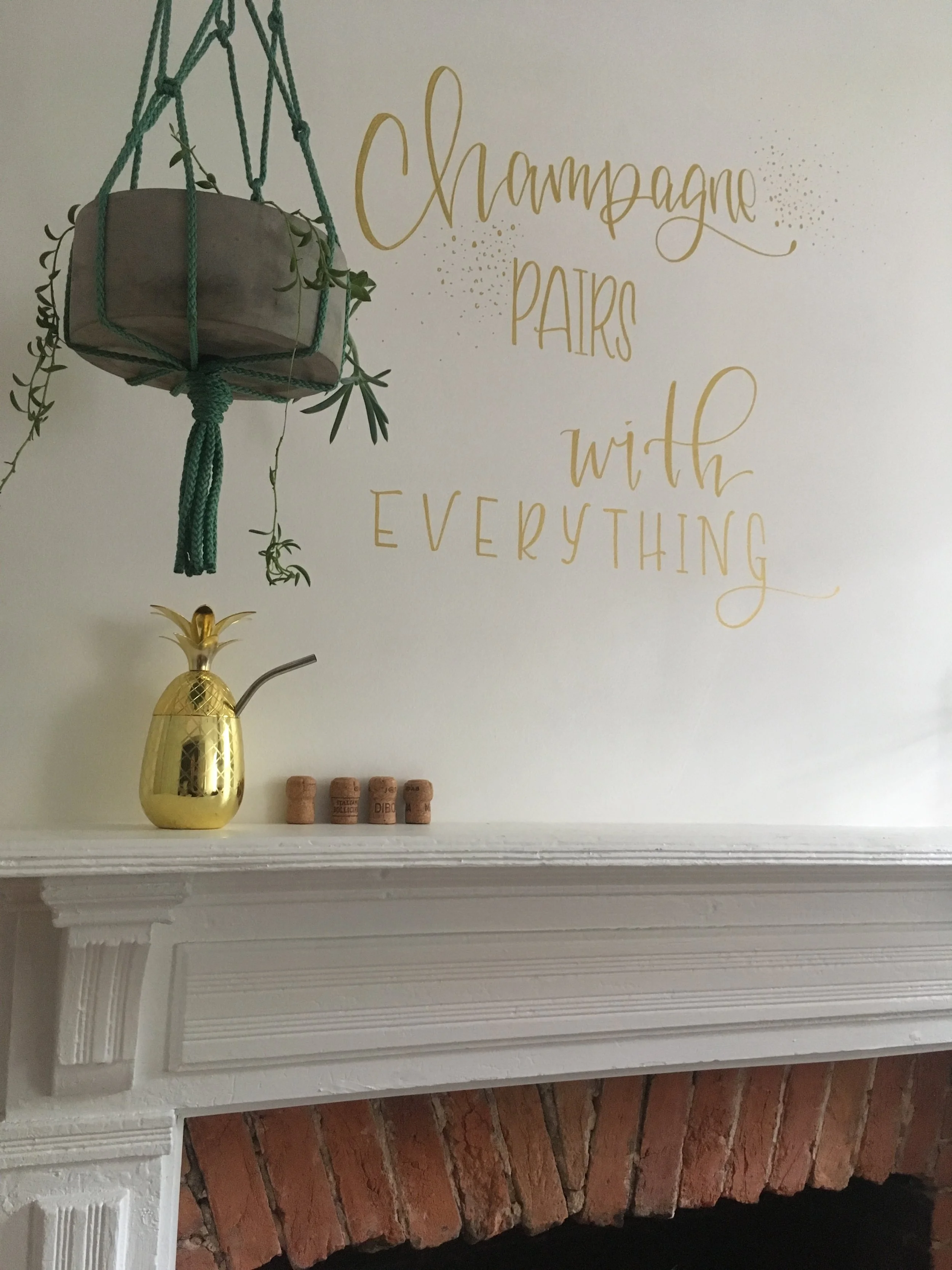 Hand Lettering on wall