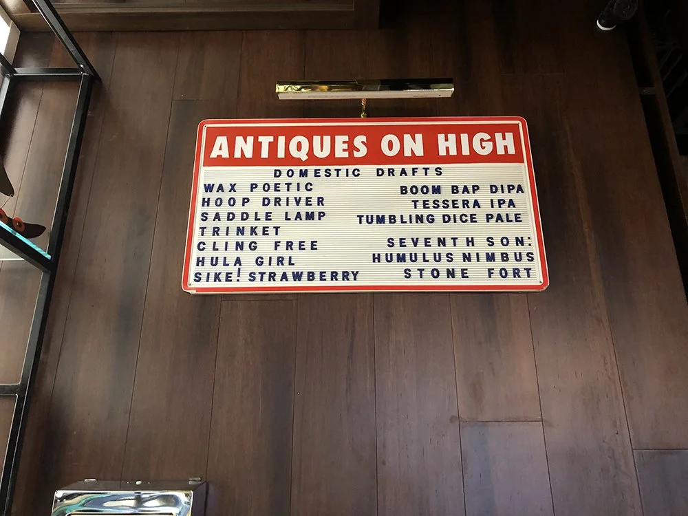 Hand Painted Logo on Vintage Sign