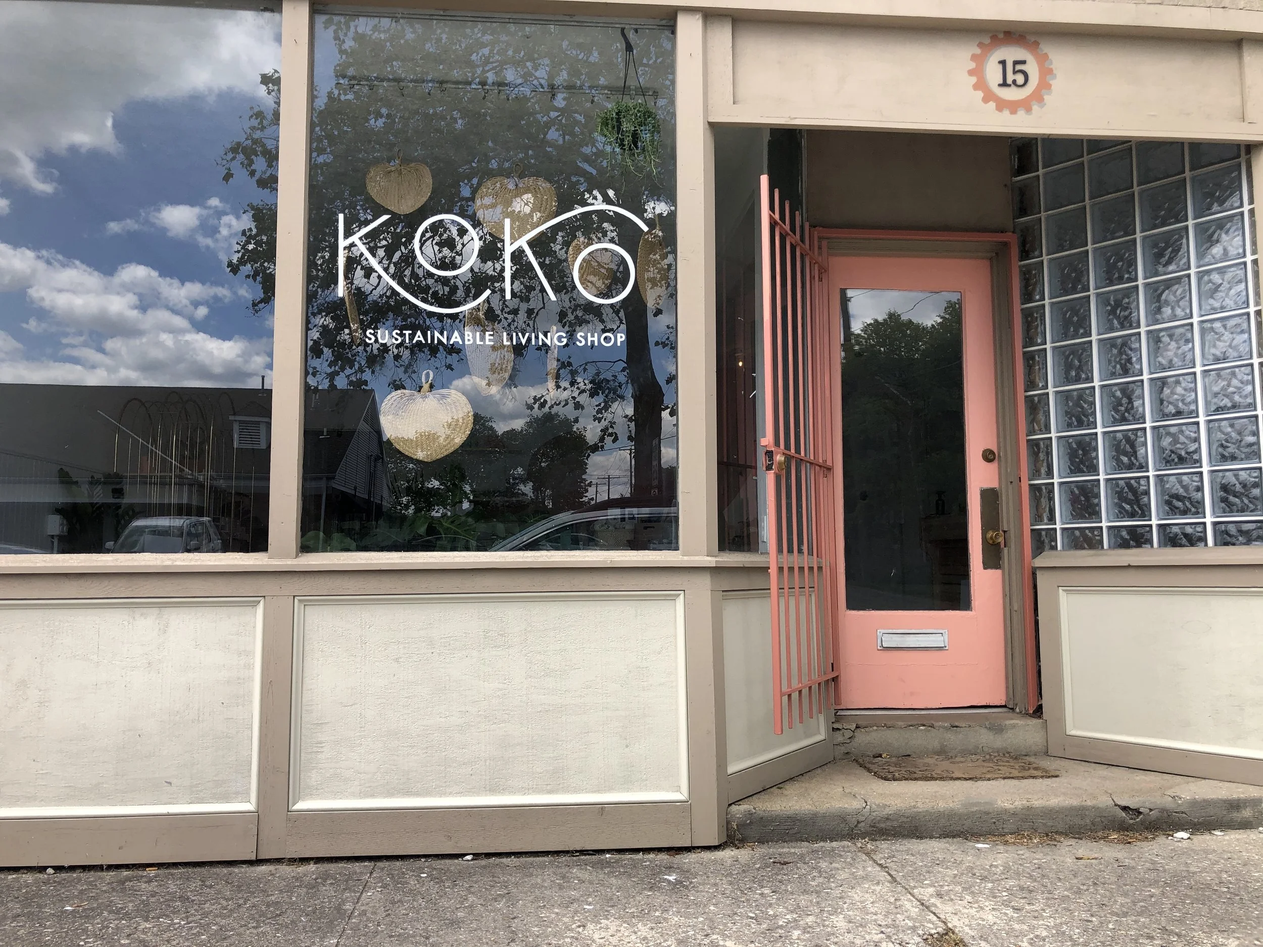 Hand Painted - in reverse on interior of window