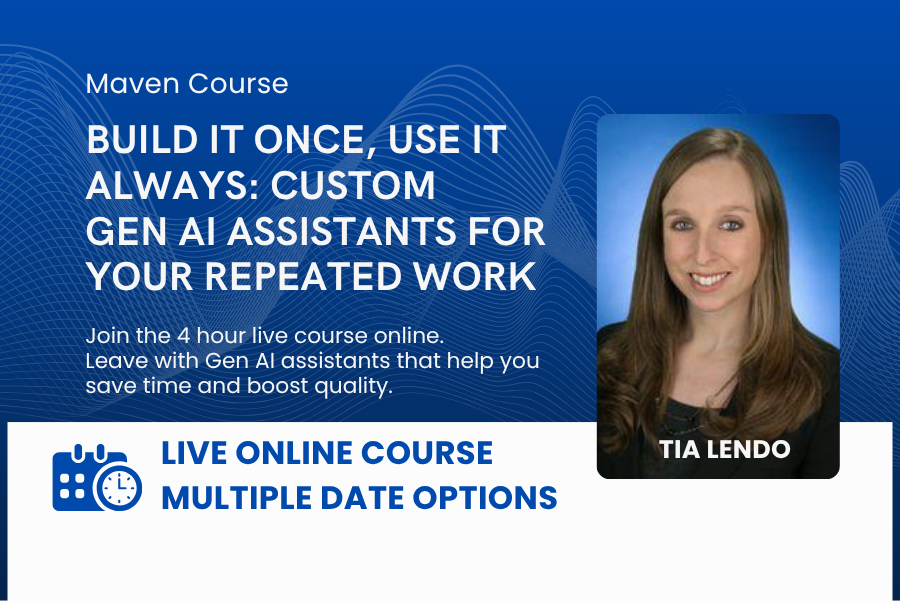 An image of a woman Tia Lendo with information on the upcoming online course