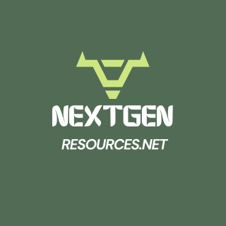 Logo with a stylized green bull's head, the text 'NEXTGEN' in white uppercase letters, and 'RESOURCES.NET' below it.