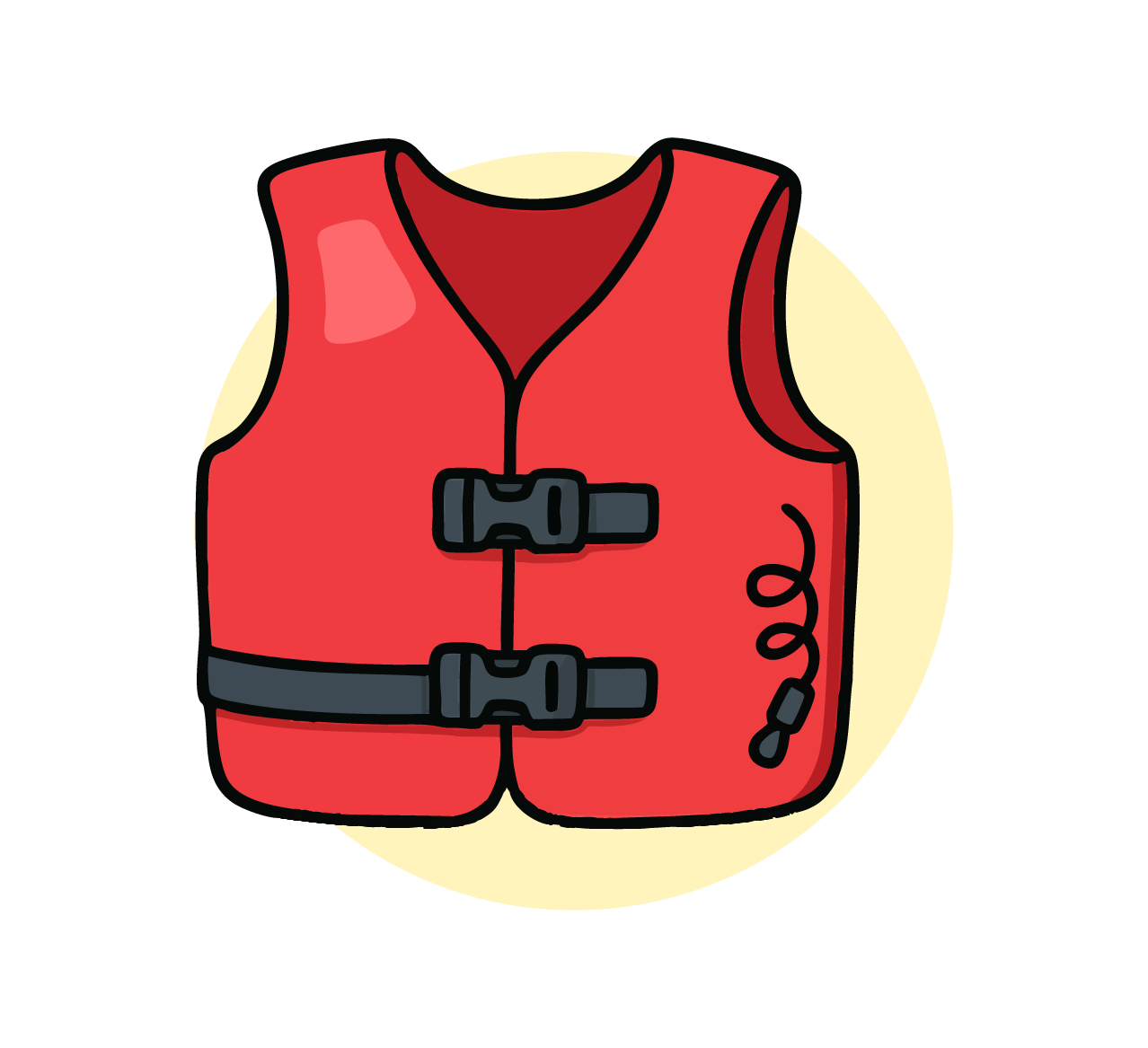 red life jacket