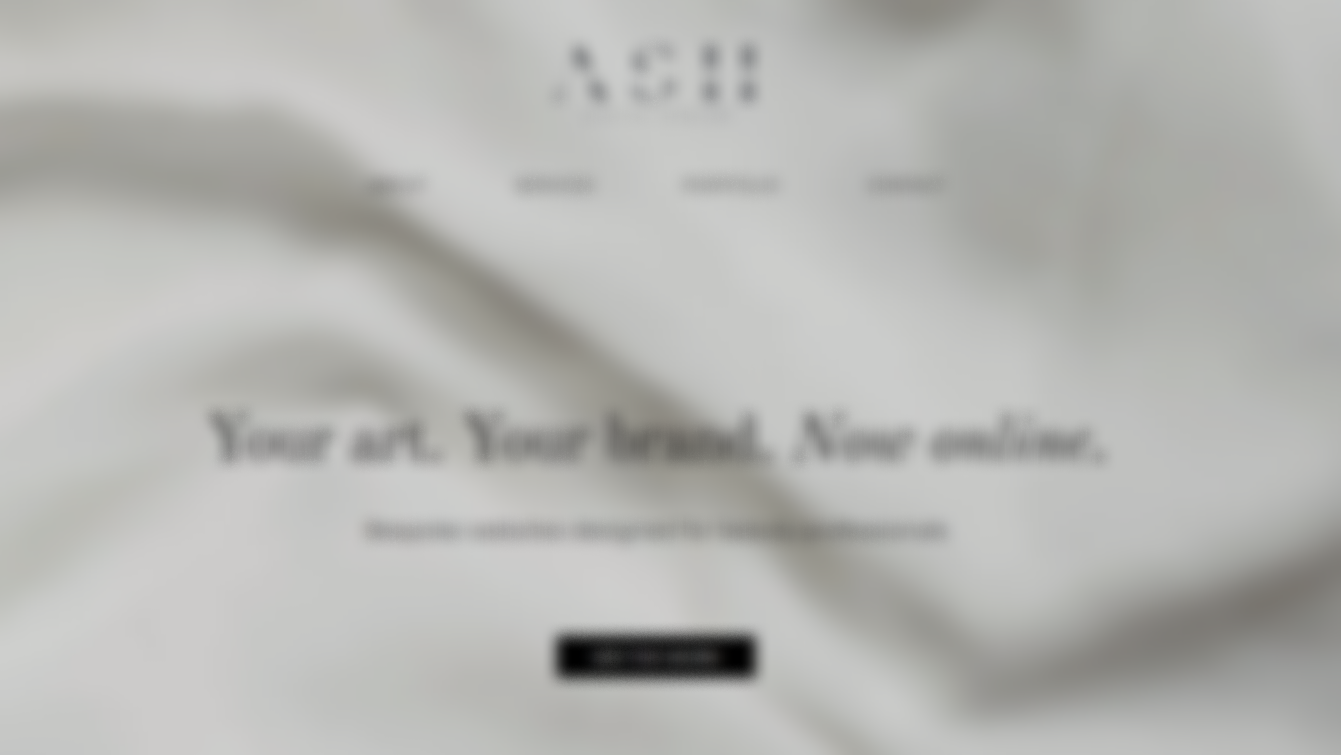 Blurred image of a website or app interface with placeholder text 'Your are Your headline, Name and title' and a black call-to-action button below.