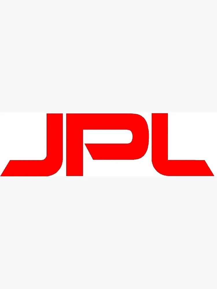 Red stylized letters spelling "JPL" on a white background.