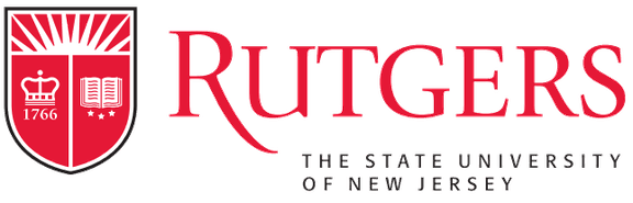 Rutgers University logo with shield, crown, open book, and '1766' text.