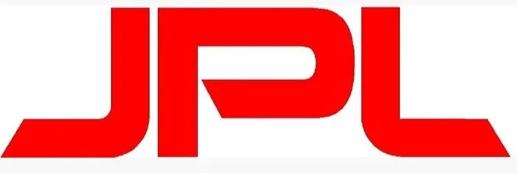 Red stylized text spelling "JPL" on a white background.
