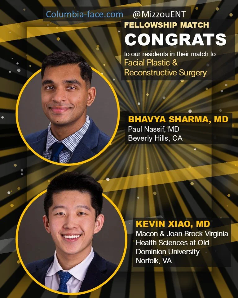 Cheers! Proud to have mentored these fine residents. I look forward to following their facial plastic careers.