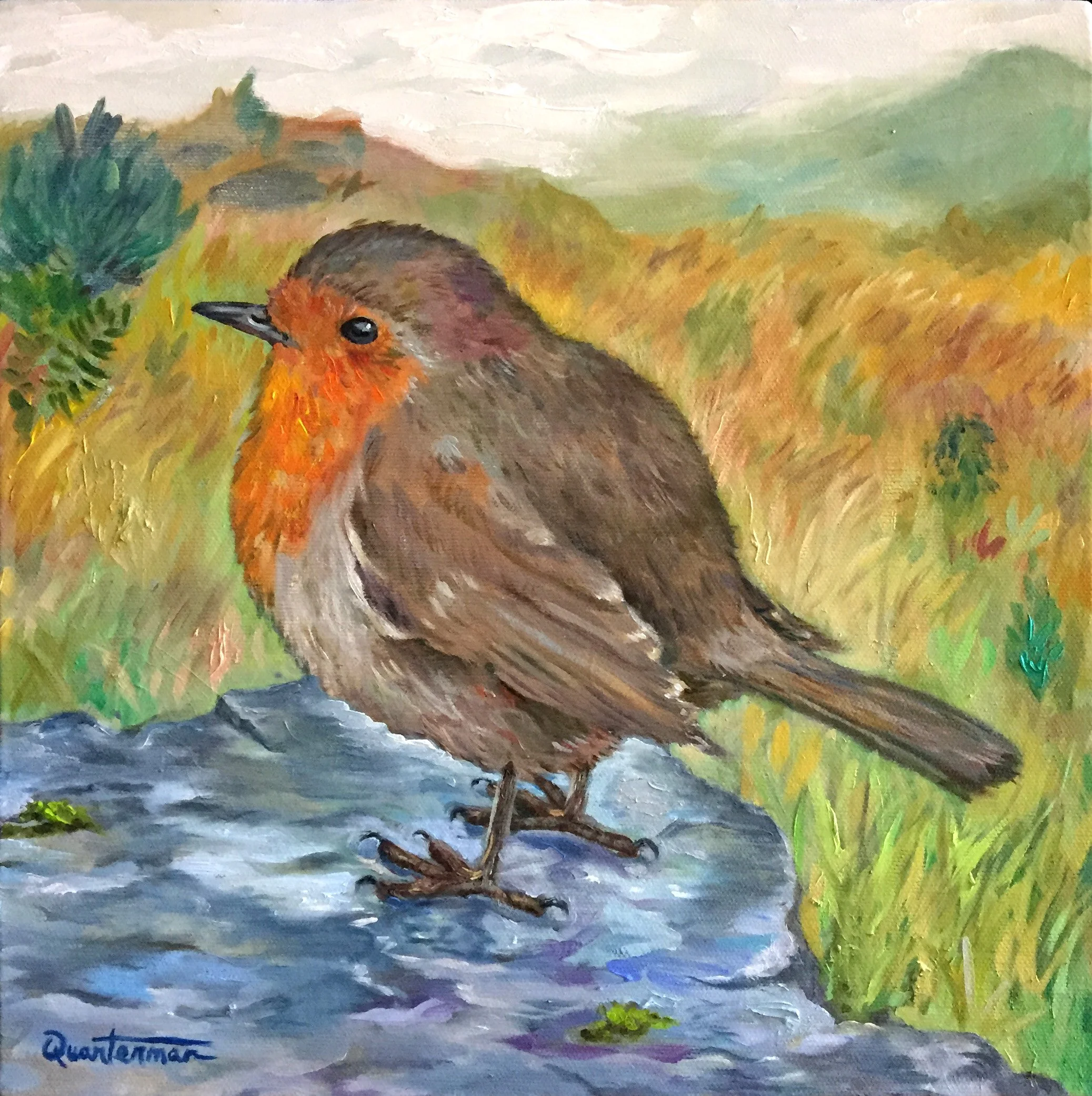 "Crummy"—Oil on canvas, 12"x12" —Collection of Russ and Stacey Konieczny