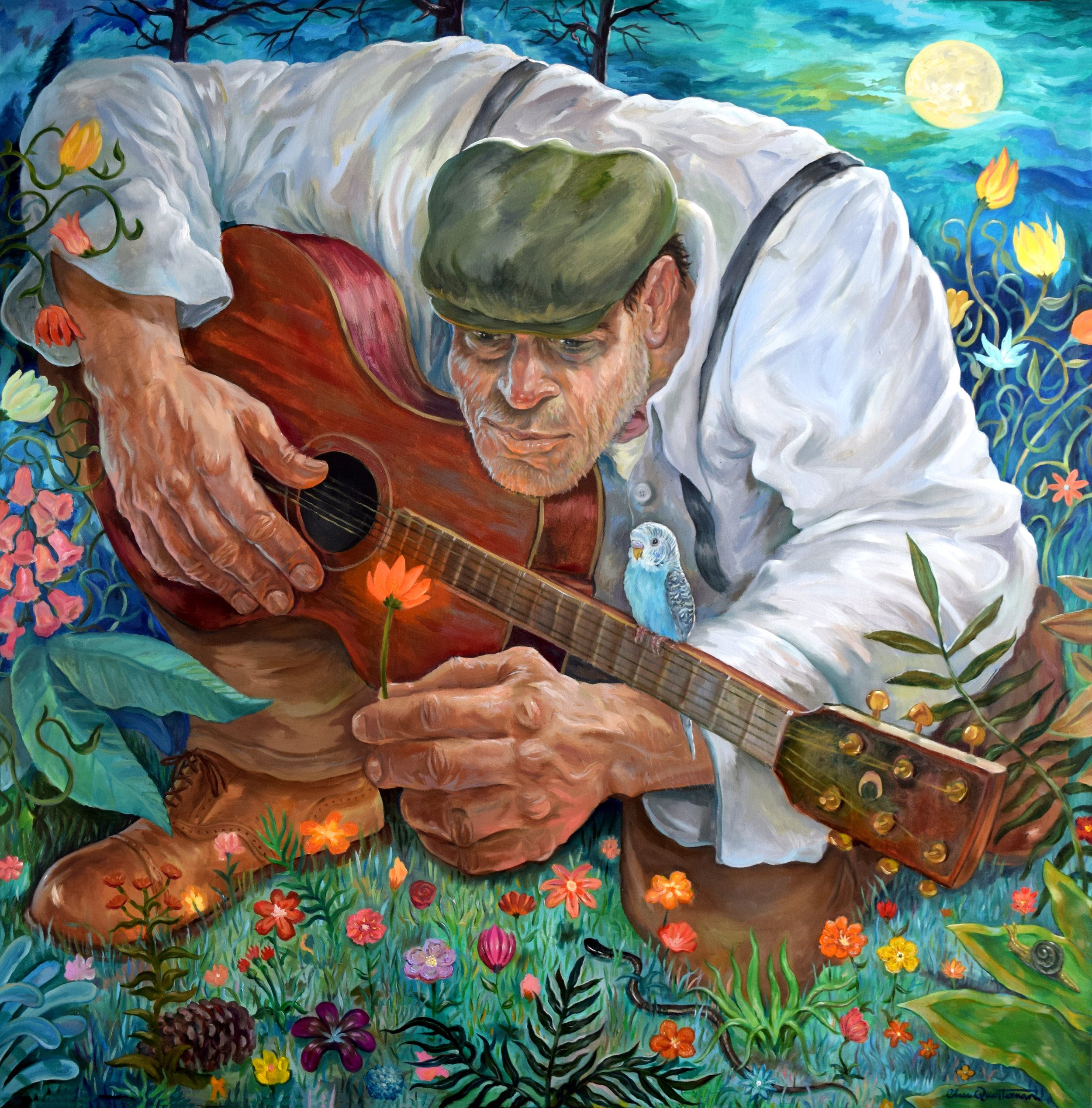 "Moon Garden"—Oil on canvas, 48"x48" —SOLD