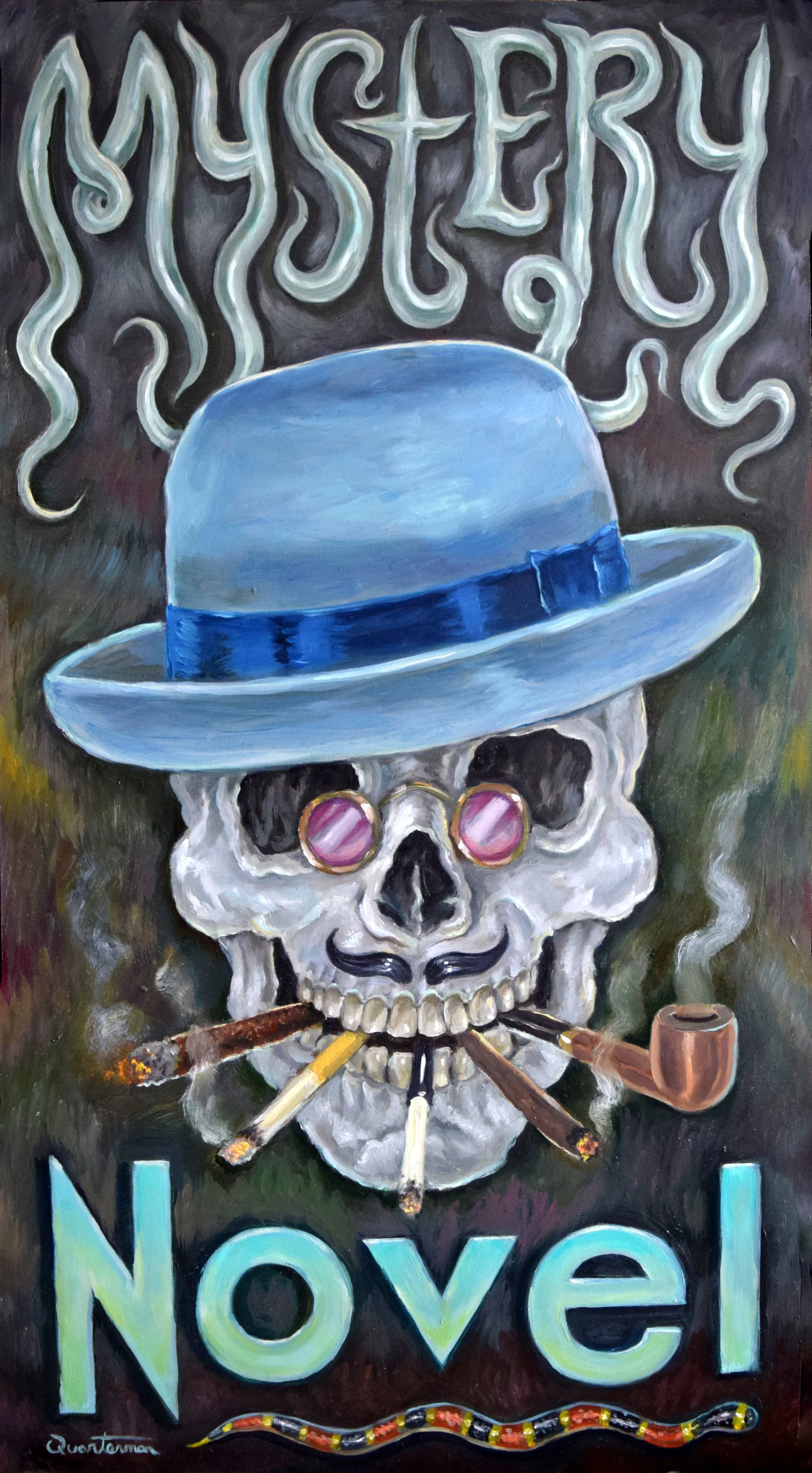 "Mystery Novel"—Oil on panel, 15"x24" —SOLD