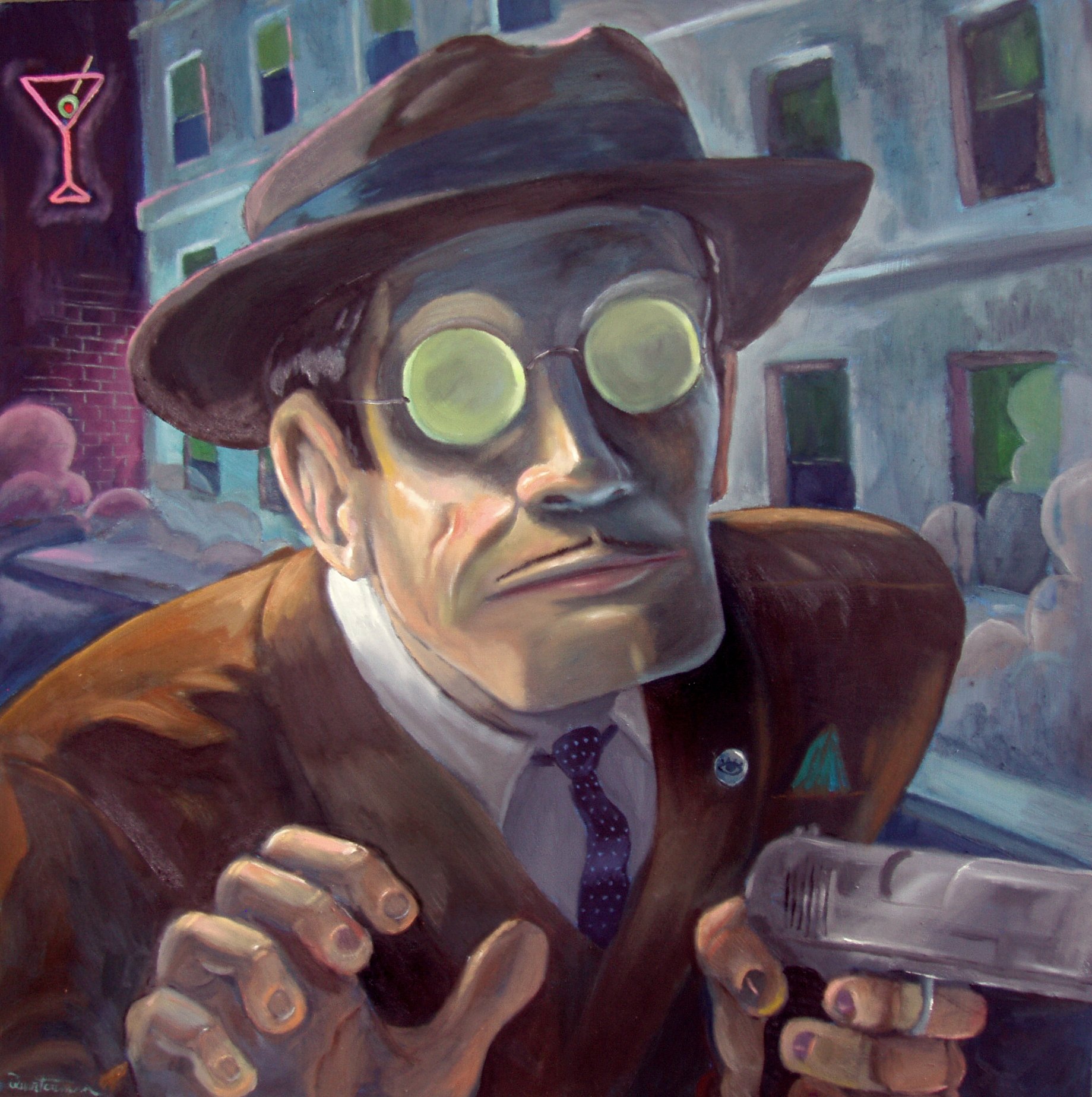 "Gumshoe"— Oil on canvas, 2007—SOLD