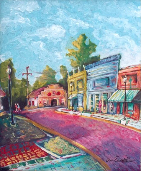 "Corner of Olde Town"— Acrylic on canvas, 2003—SOLD