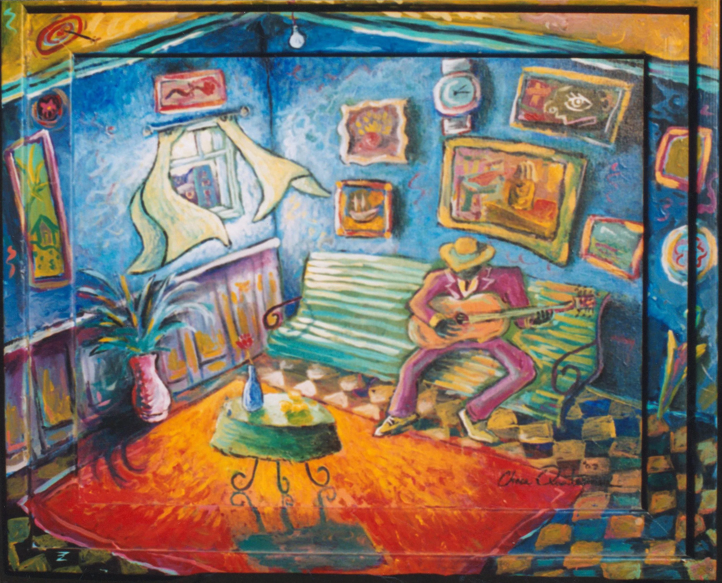 "The Waiting Room"— Acrylic on canvas and frame, 2003—SOLD
