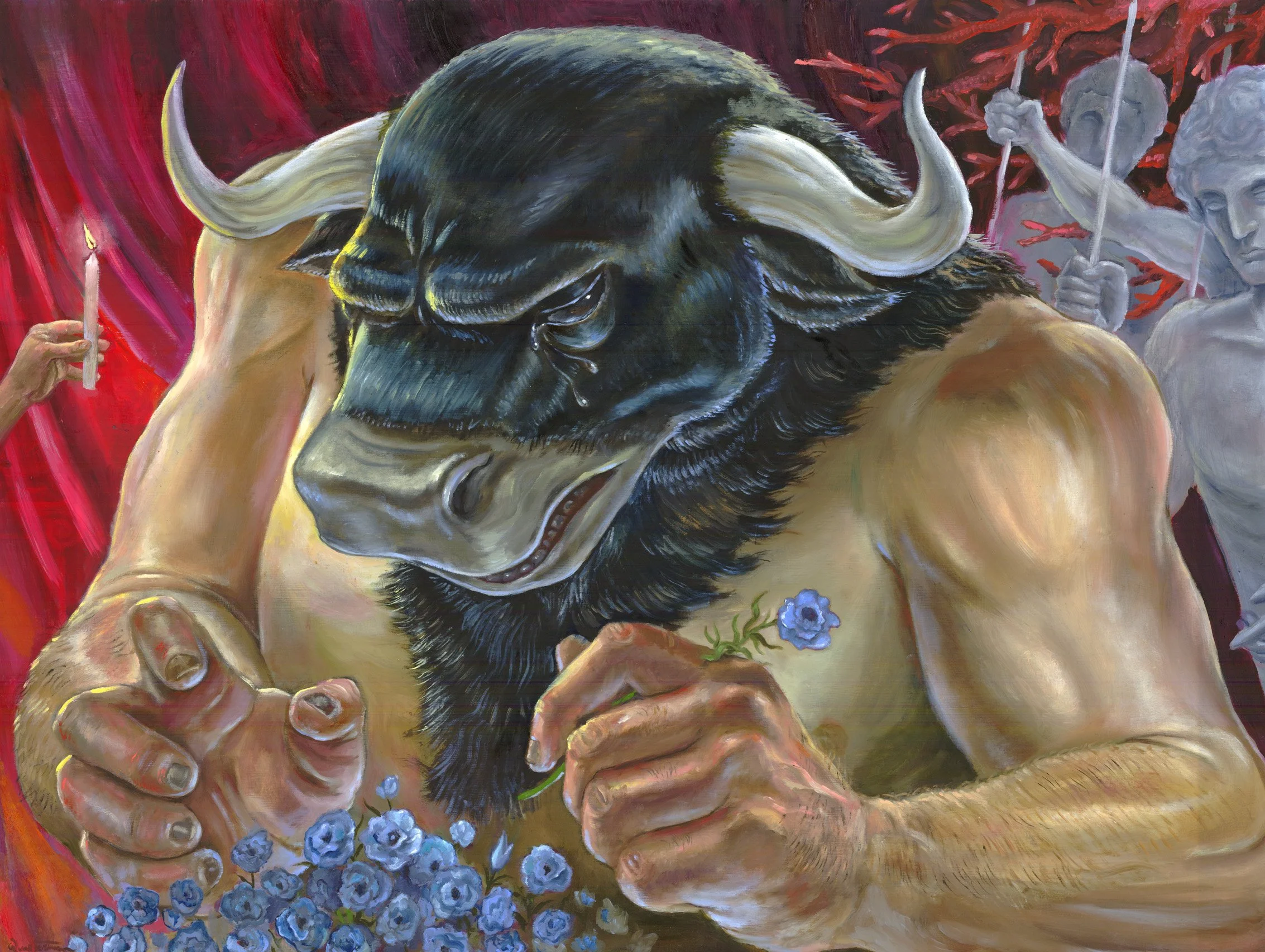 "Minotaur"—Oil on panel, 31"x24" —SOLD