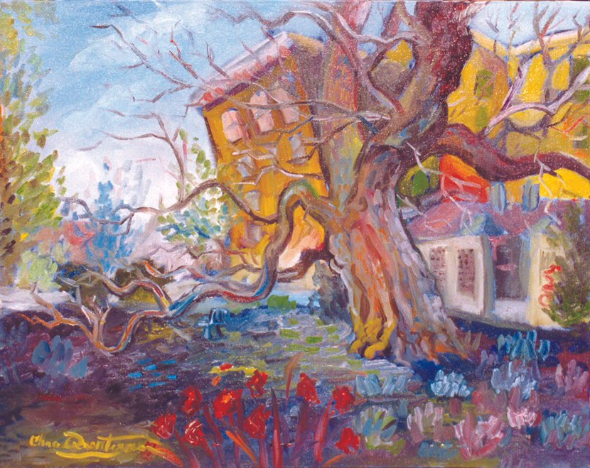 "Under the Catalpa"— Oil on canvas, 2004—SOLD