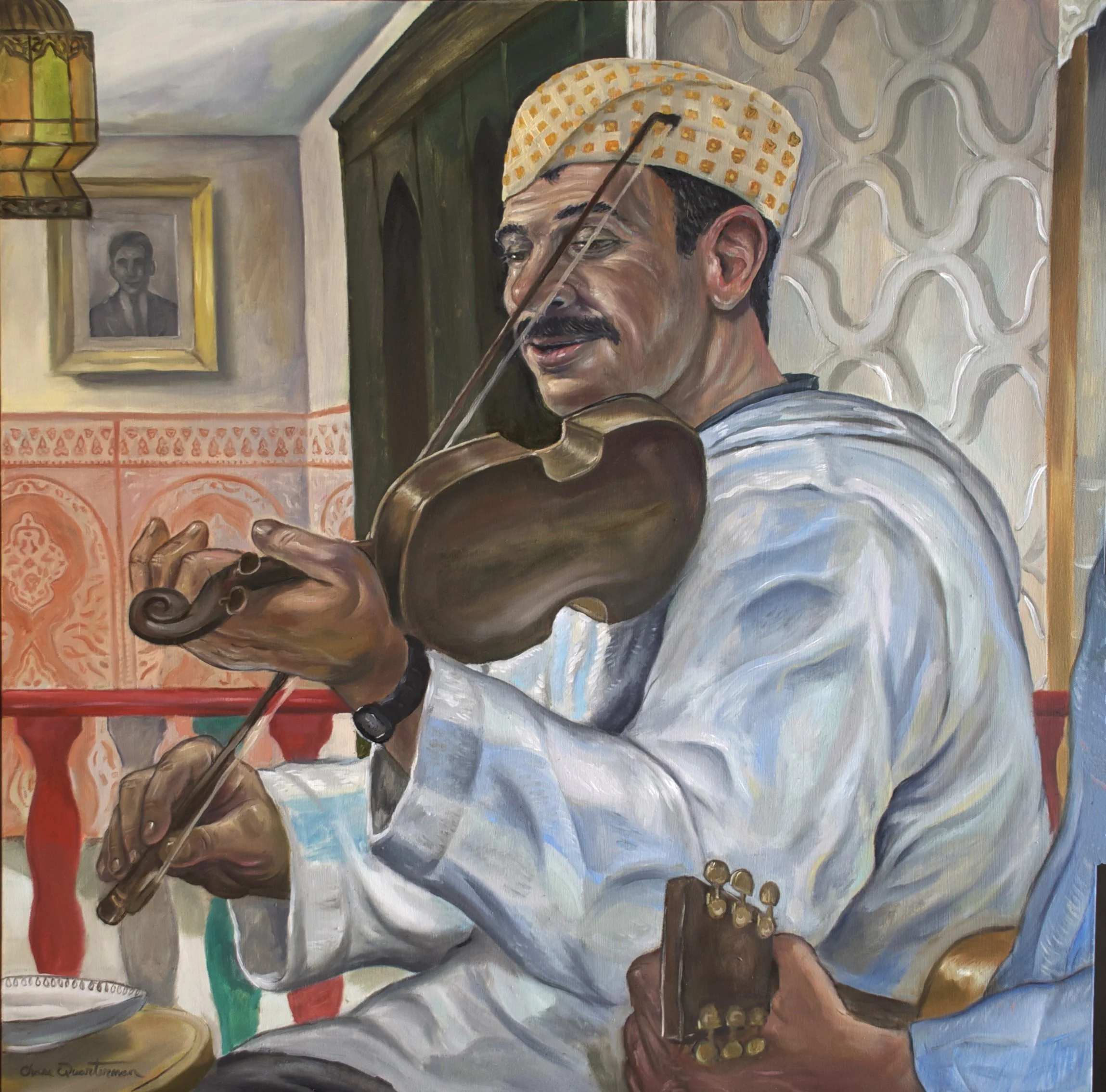 "Dinner Music"—Oil on canvas, 30"x30" —NFS