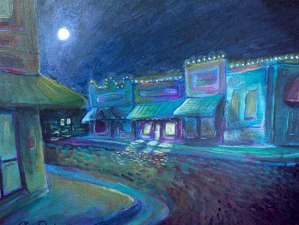 "Midnight in Olde Town"— Acrylic on canvas, 2002—SOLD