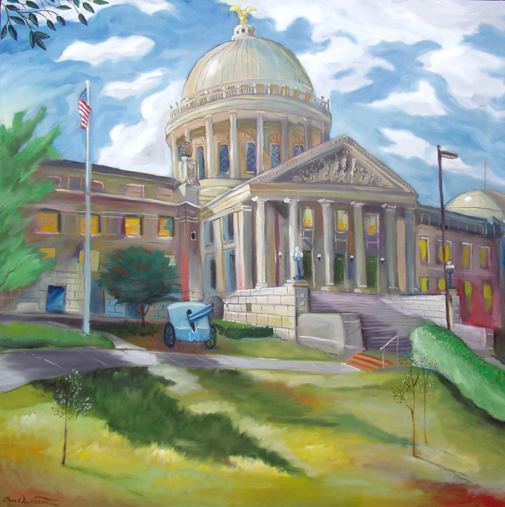 "New Capital"— Oil on canvas, 2006—For sale at Jackson Street Gallery