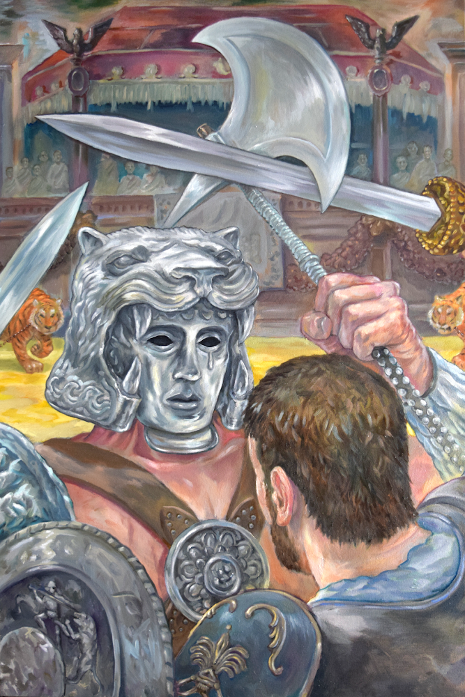 "We Who Are About To Die Salute You"— Oil on canvas, 2019—SOLD