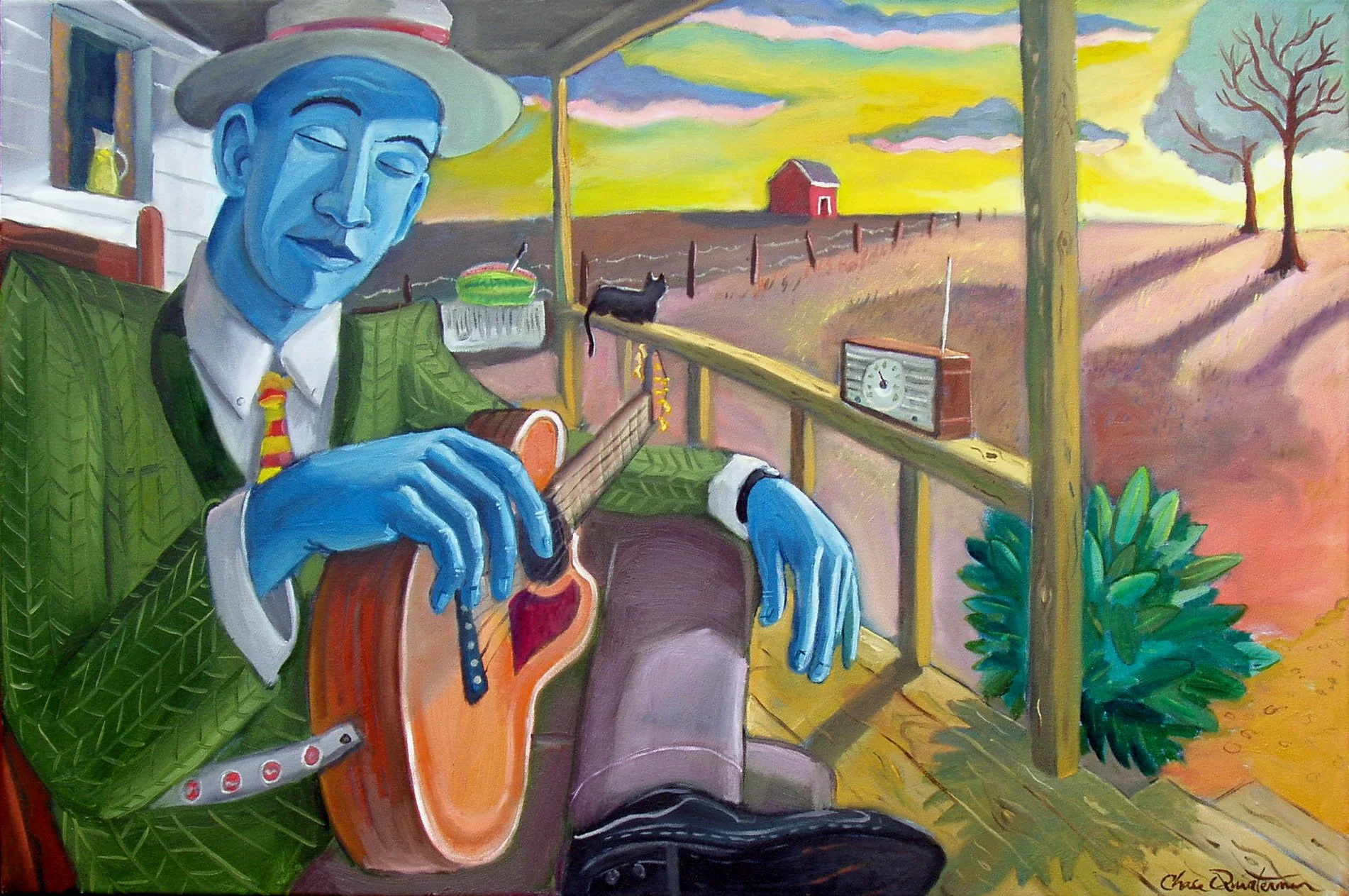 "Evening Radio"— Oil on canvas, 2004—SOLD