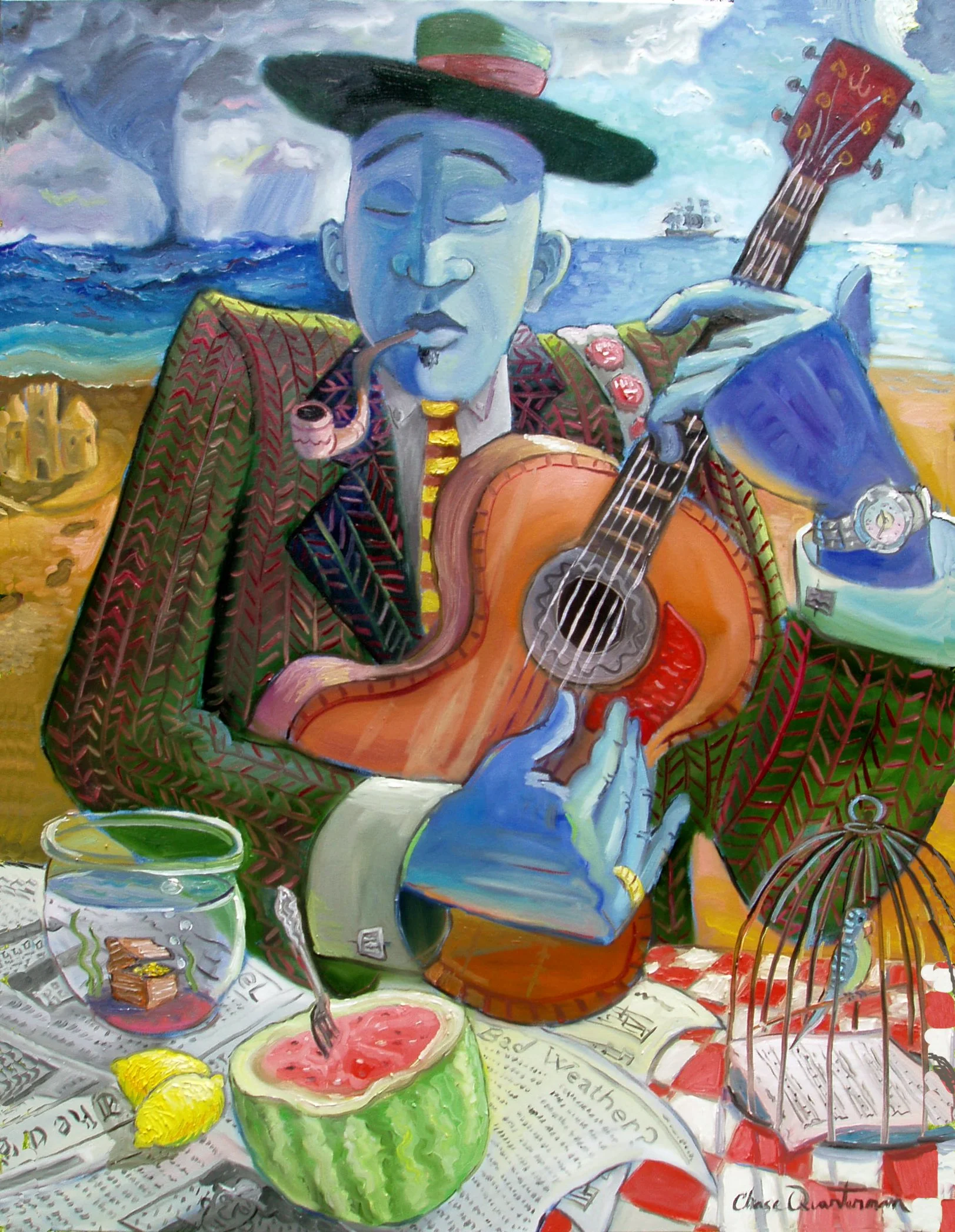 "Seaweed Sam"— Oil on canvas, 2004—SOLD