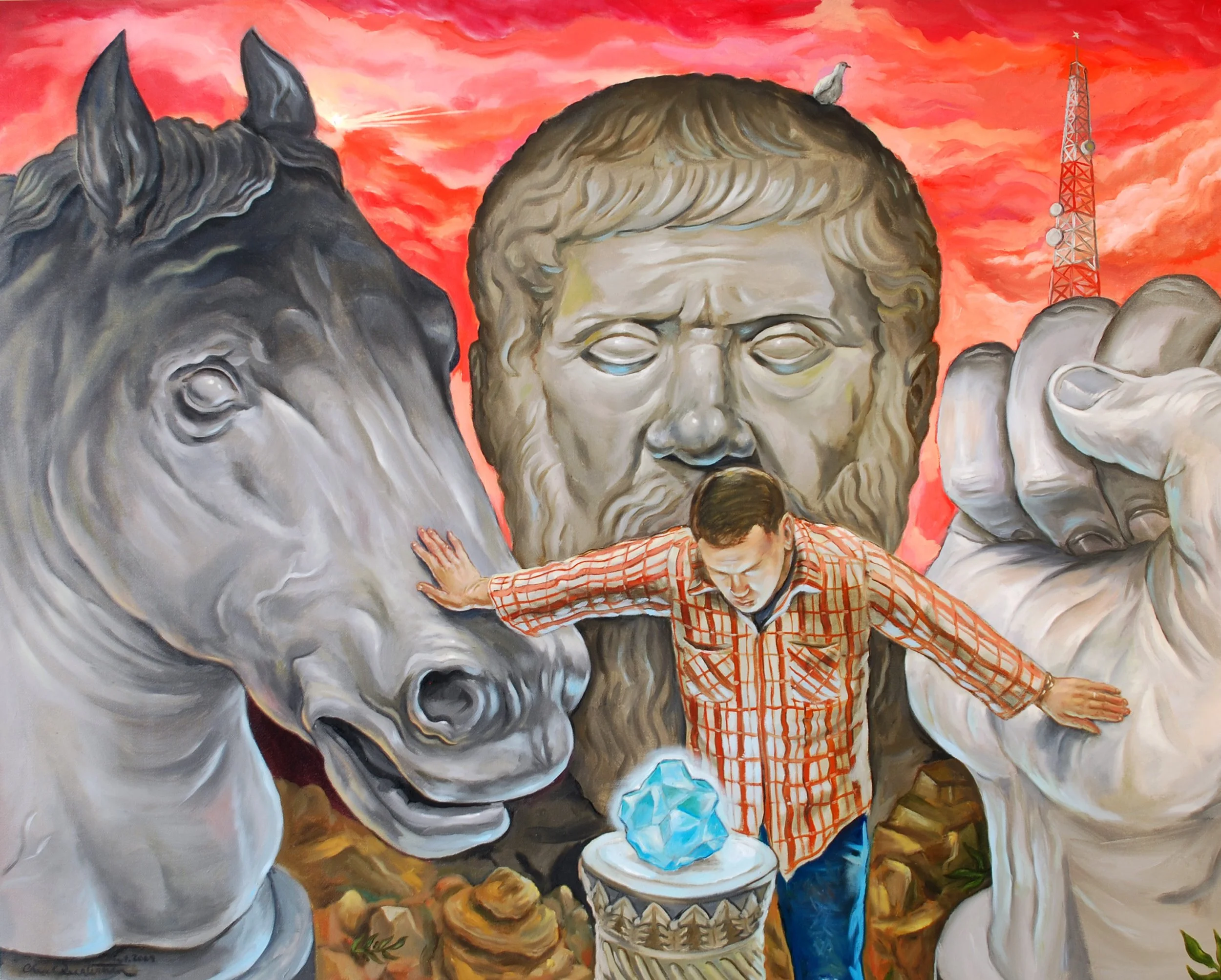 "Shiny Object"—Oil on canvas, 39"x31" —NFS 