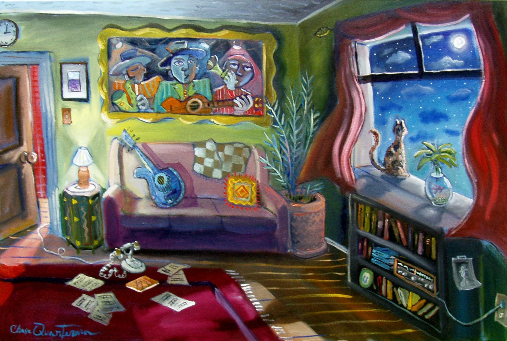 "Musical Insomnia"— Oil on canvas, 2004—SOLD