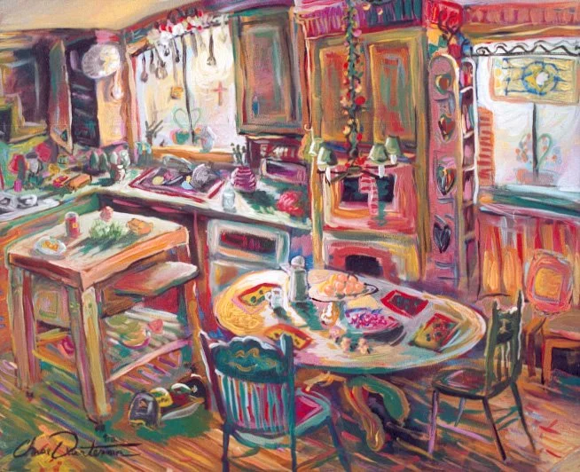 "Mama's Kitchen"— Acrylic on canvas, 2002—NFS