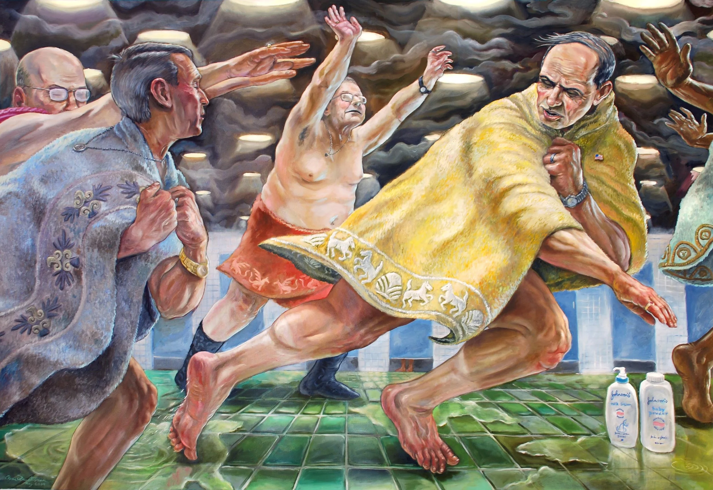 "The Showers"—Oil on canvas, 64"x44" —NFS