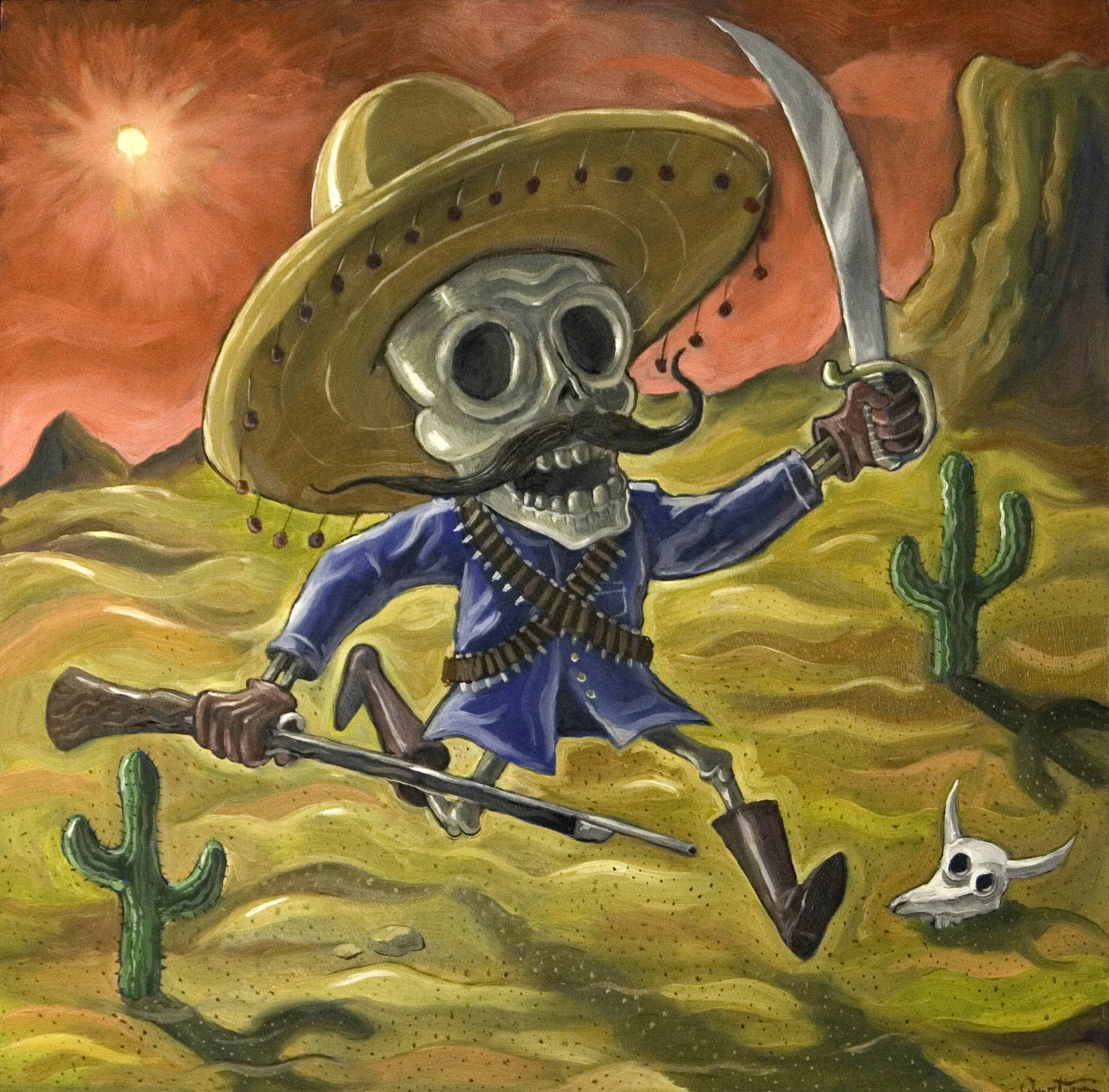 "Viva los Muertos"— Oil on panel, 2007—SOLD