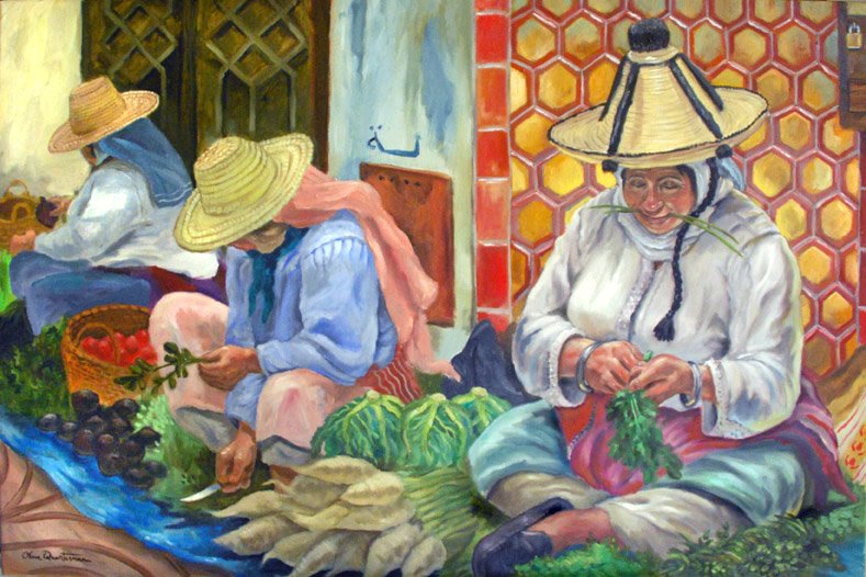 "Morocco Market"— Oil on canvas, 2008—NFS
