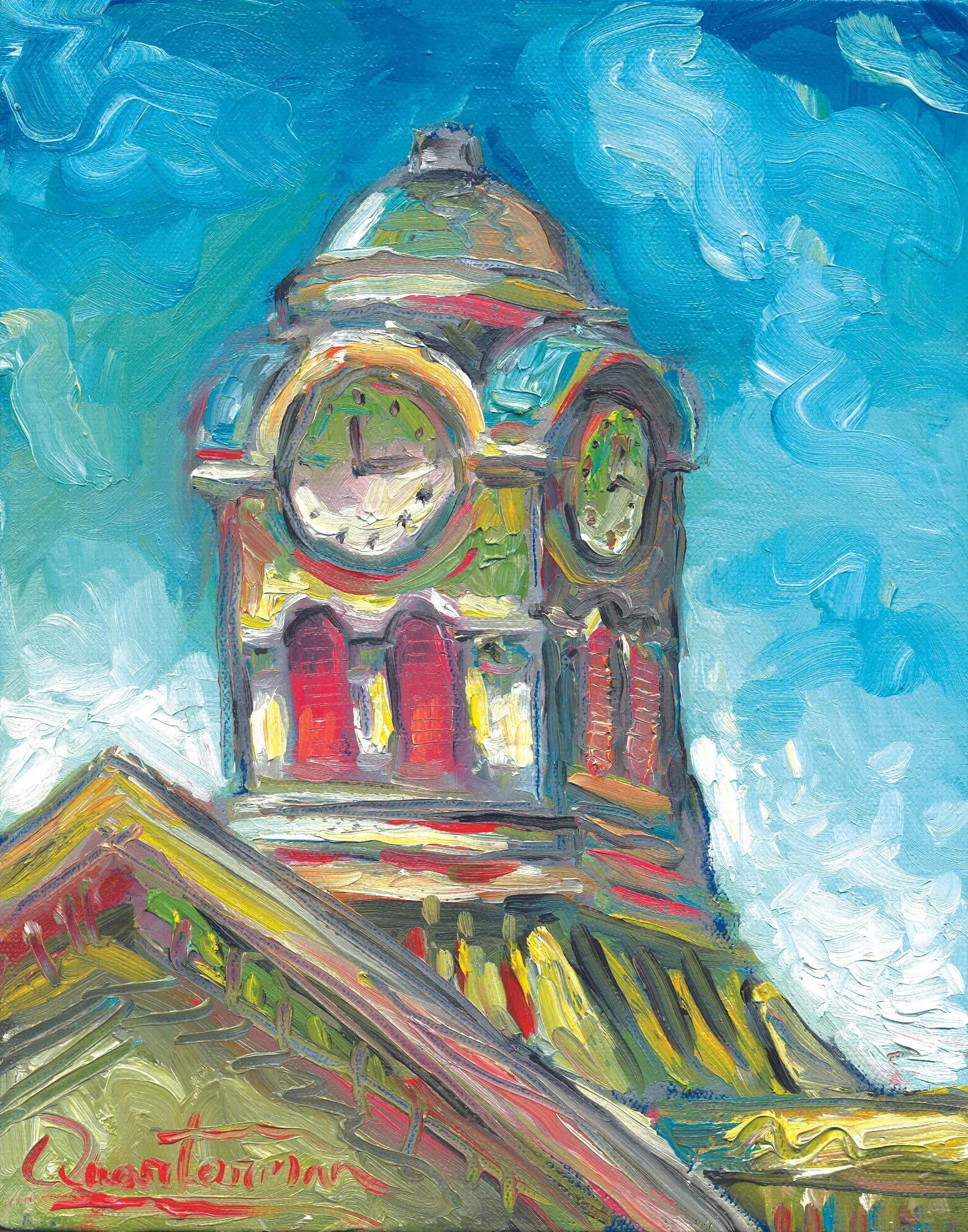 "Courthouse, Oxford"— Oil on canvas, 2004—SOLD