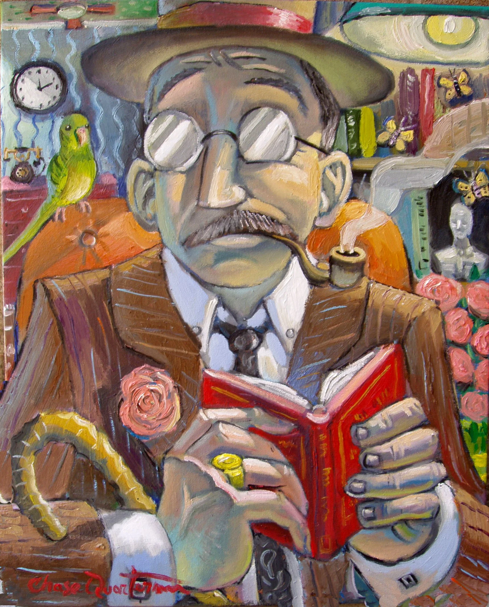 "Avid Reader"— Oil on canvas, 2005—SOLD